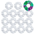 MLMOMVME 15 Pack White Scrunchies for Tie Dye Kit Party Supplies, White Cotton Hair Elastic Ponytail Holder Hair Scrunchies for Women